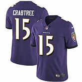 Nike Men & Women & Youth Ravens 15 Michael Crabtree Purple NFL Vapor Untouchable Limited Jersey,baseball caps,new era cap wholesale,wholesale hats